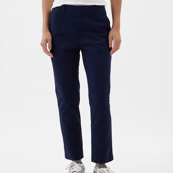 NWT Navy Uniform GAP Factory Mid-Rise Downtown Khakis - Picture 2 of 9